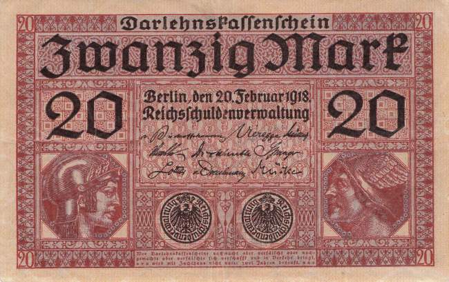 20 Mark Serie Q ro 55 1918